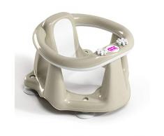 OKBABY Flipper Evolution - Anneau de Bain, Assise en Gomme Antidérapante pour Nouveau-né 6-15 Mois (13 kg) - Taupe