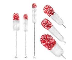 C100AE 3 Pcs Brosse De Nettoyage À Bouteille Set , Multifonctionnel Tuyau Brosse de Nettoyage pour Biberon Vaisselles Bouteilles , Brosse à Carafe ultra longue, en 3 Tailles, 30cm