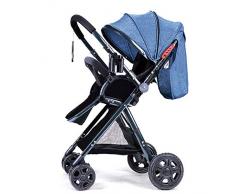GFFTYX Poussettes Poussette bébé - Poussette réversible Tout Terrain Poussettes Cynebaby Vista City Select for Poussette Landau Poussette Légère (Color : Linen Blue)