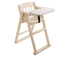 ZHAOYONGLI Chaise Haute bébé Chaise Haute Évolutive Hôtel en bois massif mangeant une protection de lenvironnement portable pliable Créatif Forte Durable Longue durée de vie