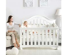 DUWEN-Lit bébé Multifonction en Bois Massif Lit bébé de Style européen Lit pour bébé Lit pour bébé