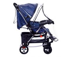 BaoCore Habillage Pluie Imperméable Couverture Universel pour Poussette Anti-UV Protection contre Pluie Vent Fixé sur tous Types de Poussette