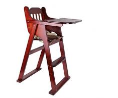 ZHAOYONGLI Chaise Haute bébé Chaise Haute Évolutive Chaise de dîner pliante portable en bois massif avec ceinture de sécurité Créatif Forte Durable Longue durée de vie