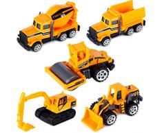 Dreamon Vehicules de Chantier Mini Jouet Camion Benne Petite Voiture Miniature a partir de Enfant Garcon Fille 3 4 5 6 Ans