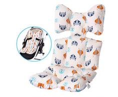 Co.Ingros.Tex - Housse de coussin réversible pour poussette, siège auto enfant respirant universel en coton 2e génération double face 4 saisons