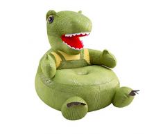 PUDDINGT® Plush Kids Dinosaure Canapé Siège Chaise Enfant Fauteuil Animal Confortable Canapé Canapé Lit Enfant Fauteuil pour Garçon,Vert
