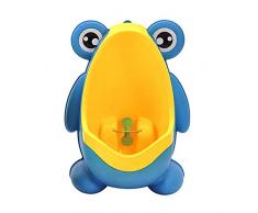 Rameng Urinoir de Toilette pour Enfants Pot Urinoir Bébé en Forme de Grenouille Urinoir dapprentissage (Bleu)