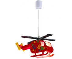 PureLume Chambre d'enfant plafonnier Red Heli Lampe suspendue Rouge