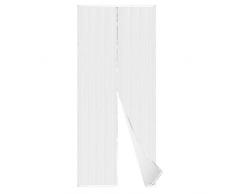 Apalus Moustiquaire pour Portes, Mailles ultra fines, Puissants Aimants, Fermeture Automatique, Laisse Passer lAir Frais et Bloque la Fumée, Kit dinstallation Complet (100x210 cm, Blanc)