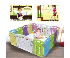 Parc à bébé enfants Centre dactivités de sécurité Play Yard lintérieur ou lextérieur avec 14 Panneaux NEUF Pen (classique 14 Panneaux)
