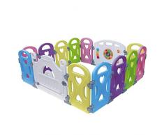 Parc Bébé barriere de securite parc enfant Barrière Securitè avec panneau dactivités Jeu Espace Jeu Chambre Enfant lintérieur ou lextérieur avec 14 Panneaux NEUF
