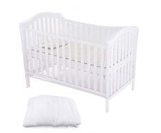 KBNIAN Moustiquaire Lit Bébé 135x60 cm Moustiquaire Lit Parapluie de Maille Fine Anti-Moustiques Anti-Insectes Moustiquaire Portable pour Lit Bébé Lit Parapluie Berceau Voyage Chambre Bébé - Blanc