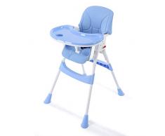 Chaise Haute Bébé Chaise Haute Évolutive Chaise Multifonctionnelle Portable Pliante ZHANGQIANG (Couleur : Bleu, Taille : Large)