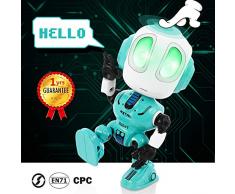 Preadix Robot Qui Parle répète de Enregistrement Parlant ,Robot Interactif Enfant Robot en Alliage de 12 cm de Haut pour Enfant 3 Ans- 12 Ans(Bleu)