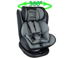 XOMAX 916 Siège Auto Isofix pivotant 360 degrés I inclinable I Groupe 0+/1/2/3 I evolutif 0-36 kg, 0-12 ans I Housse amovible et lavable I ECE R44/04