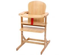Infantastic - Chaise Haute Évolutive en Bois de Pin Chaise Bébé en Escalier (Coloris au Choix)
