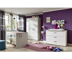 Maisonnerie Création Luca Complète Lit pour Chambre de Bébé Blanc Mat