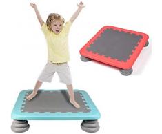 Mini Trampoline Portable for Enfants Fitness Workout Rebounder Bounce Trampoline sécurité et Durable Tout-Petit Trampoline, Rouge, Couleur: Bleu (Color : Blue)