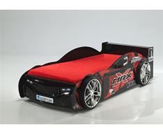 Vipack MRX LIT Voiture 90x200 Noir, MDF