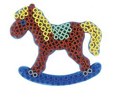 Hama - 8221 - Loisirs Créatifs - Plaque pour Perles à Repasser Maxi - Cheval à Bascule
