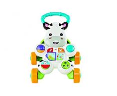Fisher-Price Mon Trotteur Zèbre Parlant pour apprendre à marcher avec musique et activités déveil, pour bébé de 6 mois et plus, version française, DLD96