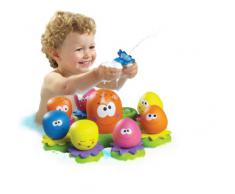 TOMY Toomies - Jouet de Bain Poulpy et Compagnie E2756, Pieuvre Multi Activités, Jeu deau Éducatif, Jouet Premier Âge, Jouet Éveil pour Bébé de 12mois+