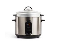 LIVOO DOC100A Cuiseur Ã Riz et Vapeur en Acier Inoxydable, CapacitÃ© 1.8L | Fonction Maintien au Chaud, ArrÃªt Automatique | Bol Doseur et CuillÃ¨re Inclus | 700W