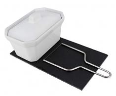 TheKitchenette The Kitchenette - Coffret à Foie Gras - 1 Terrine 0.6 L + 1 Lyre en Inox + Ardoise de Service