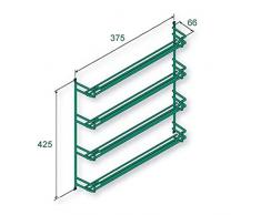 SO-TECH® Étagère à épices à 4 étages de 6 places en métal thermopoudré Argent