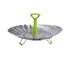 Panier de Fruits Panier Vapeur pour Cuisine Légumes Pliable en Acier Inoxydable Paniers Cuit pour Ajustable à Différents Pots et Casseroles 18 à 28 cm