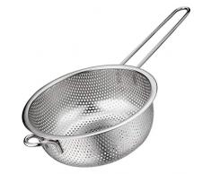 BasicForm Passoire Micro-Perforée avec long Poignée Acier Inoxydable 16.5cm