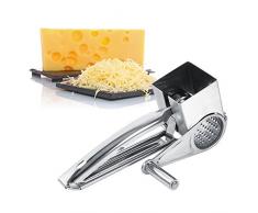 Râpe à fromage rotative, râpe à fromage en acier inoxydable avec 1 lame multifonctionnelle de lame de tambour de lames de tambour