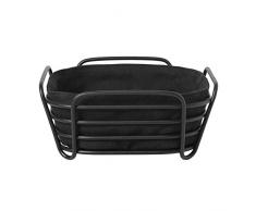 blomus 63871 Corbeille à Pain Noir 21 x 21 x 9,5 cm