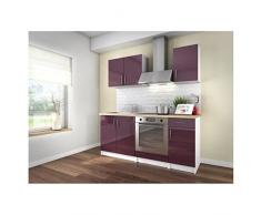 tendencio Cuisine complète 1m80 LOFT laqué - Aubergine