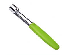 Hoboyer Vide-pomme, Acier inoxydable Vide-pomme Remover outils durable Fruits Corers avec lame dentelée pour Apple en forme de poire Home Ustensiles de Cuisine, Acier inoxydable, Green, 17.8*3.2*1cm
