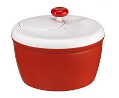 Moulinex K1000114 Essoreuse à Salade Rouge Radis - Essorage Facile et Rapide, Bouton Stop, Capacité 5L