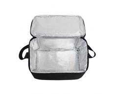 Domoko Pattes de Loup Noir Sac à déjeuner Isotherme Sac fourre-Tout Cooler Lunch Box pour Pique-Nique d'école Femme Homme Enfants