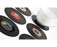 Sous-Verres Disques Vinyles (x 6)