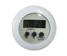 ENERGY01 - Minuteur numérique de Cuisine magnétique avec Alarme sonore écran LCD (Blanc)