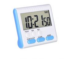 Minuterie de Cuisine Minuteur Cuisine Magnétique Numérique avec Grand Ecran LCD, Rouge-blanc