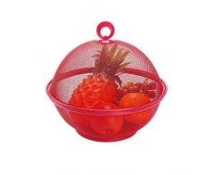 Loveinwinter Corbeille À Fruits - Table À Manger Panier De Stockage De Fruits avec Couvercle Panier De Vidange Légumes 14.6 X 24 X 27 Cm