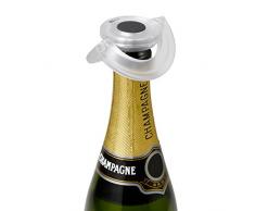 AdHoc Gusto fv33 Bouchon de bouteille pour le champagne ou de champagne bouteilles, matières synthétiques/Silicone, transparent, Ø 8,2 cm