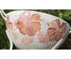 Ancienne écumoire en aluminium relookée style vintage