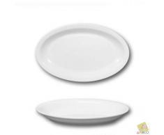 Plat ovale porcelaine blanche - L 24 cm - Roma