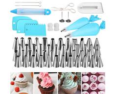 NEXGADGET Moule de Décoration de Gâteau,Outils Ustensiles de Pâtisserie,62 Pièces Poche à Douilles, DIY Kits pour Décoration de Gâteaux