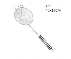 LNIEGE Acier Inoxydable Skimmer Skimmer Passoire cuillère Louche Ecumoire pour la Cuisine FRITURE, Nouilles avec Passoire et Crochet à Long Manche