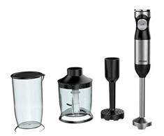 MyWave MWBTM-ACC Mixeur plongeant de 1000 W, avec bouton de vitesse continue, lame en acier inoxydable, divers accessoires inclus