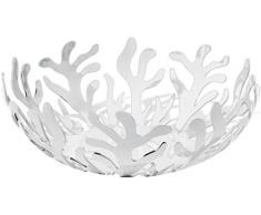Alessi ESI01/21 Mediterraneo Porte-fruits en Acier Inoxydable Coloré à la Résine au Époxyde, Blanc, Ø 21 cm