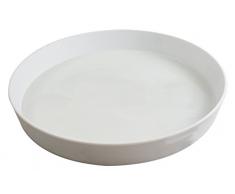 Plateau de service Home Diamètre de 35 cm Rond Antidérapant Blanc.