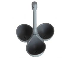 ROSSETTO Cuit-œuf en Silicone de 1 à 3 Oeufs (Gris, un Cuit-oeuf)